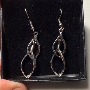 Sophisticated Silver Twisted Earrings